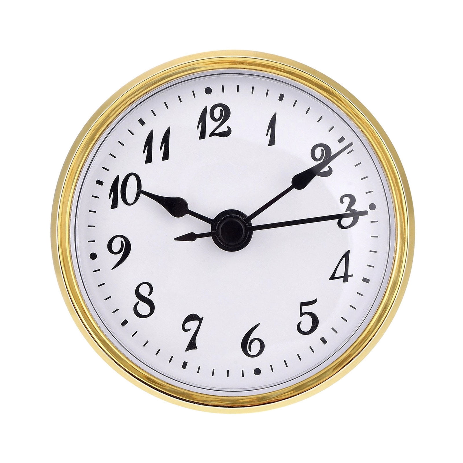 Golden Decorative Quartzs Clock Movement 70mm Round Size Metal Dials ...