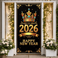 thumbnail image 1 of Golden Design New Year Banner 2026 Festive Crown Decoration Celebration Event for Indoor Party Holiday Festivity, 1 of 9