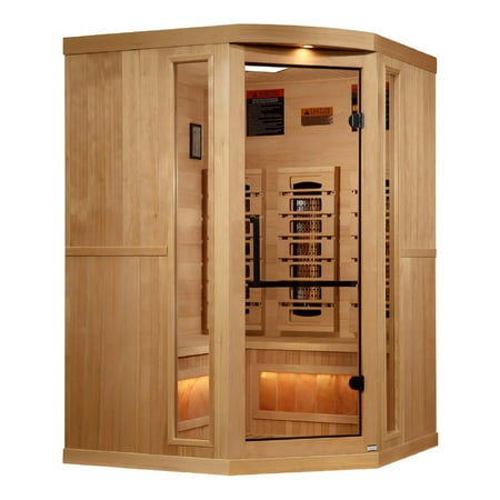 Golden Design Saunas 3-Person Corner Full Spectrum PureTech™ Near Zero EMF FAR Infrared Sauna