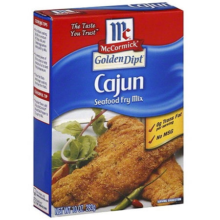 Golden Dipt Cajun Seafood Fry Mix, 10 oz (Pack of 8)