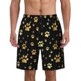 thumbnail image 1 of Golden Dog Paw Pattern Men'S Beach Pants Quick Dry Short Swim Trunks With With Pockets And Mesh Lining Swimwear Beach Bathing Shorts Xx-Large, 1 of 1