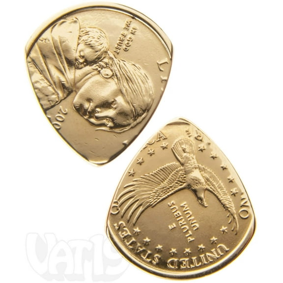 Golden Dollar Coin Guitar Pick