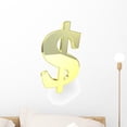 thumbnail image 1 of Golden Dollar Sign Wall Decal by Wallmonkeys Peel and Stick Graphic (18 in H x 14 in W) WM272257, 1 of 4