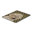 thumbnail image 1 of "Golden Doodle 2 Candy Corn Halloween Mouse Pad Hot Pad or Trivet", 1 of 1
