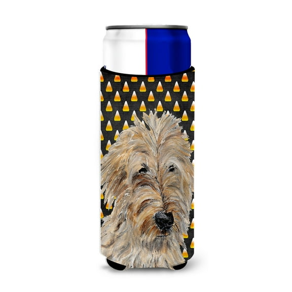 Golden Doodle 2 Candy Corn Halloween Ultra Hugger for slim cans