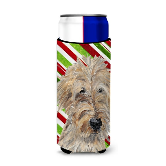 Golden Doodle Candy Cane Christmas Ultra Hugger for slim cans