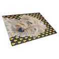 thumbnail image 1 of Golden Doodle Candy Corn Halloween Glass Cutting Board Large, 1 of 2