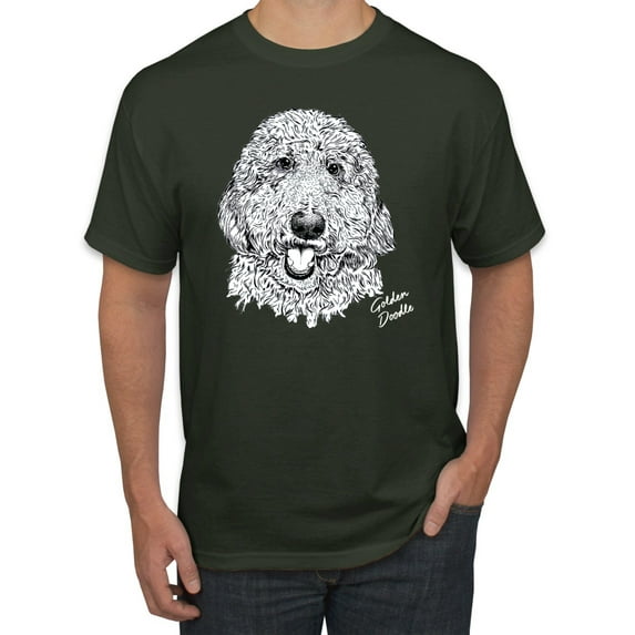 Golden Doodle Dog Lover Pet Owner Animal Lover Graphic T-Shirt, Forest Green, 4XL
