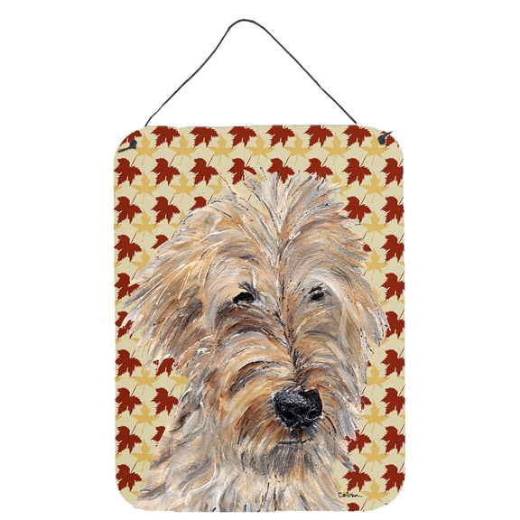 Golden Doodle Fall Leaves Wall or Door Hanging Prints