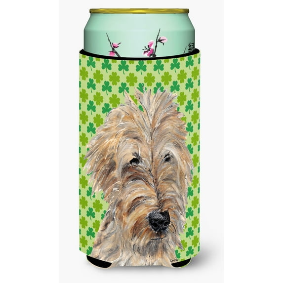 Golden Doodle Lucky Shamrock St. Patricks Day Tall Boy Hugger
