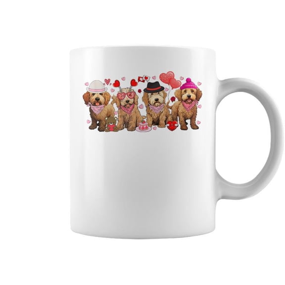 Golden Doodle Valentines Day Goldendoodle Mom Coffee Mugs