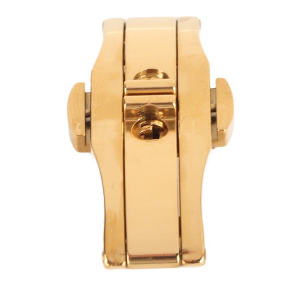 Golden Double Push Button Folding Deployment Clasp Watch Buckle for 6mm & 19mm Straps - Alloy Ceramic Tungsten Steel Replacement for Men Women