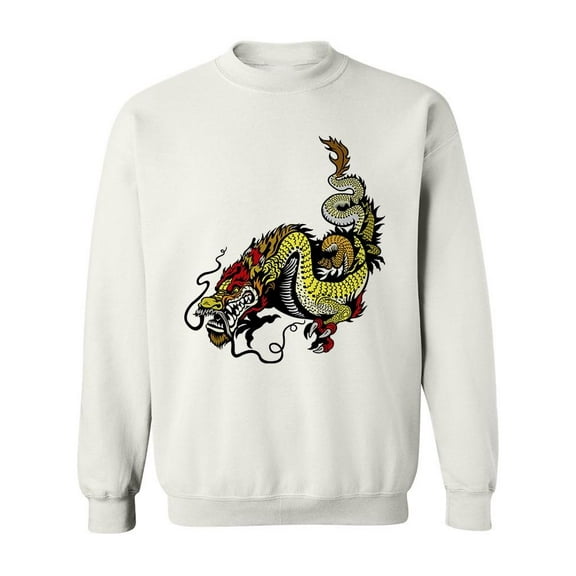 Golden Dragon Design Sweatshirt Men -Image by Shutterstock, Male 4X-Large