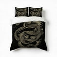 thumbnail image 1 of Golden Dragon Illustration Bedding Set 3 Pcs Soft Microfiber Quilt Cover For Bedroom Decor, Comforter Cover With 2 Pillowcase, 1 of 5