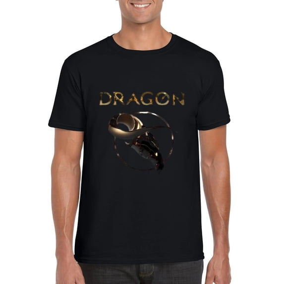 Golden Dragon Mythical Creature Fantasy Gold Treasure Art T-Shirt, for men & women, up to size 5XL