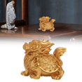 thumbnail image 1 of Golden Dragon Turtle Statue, Dragon Turtle Decor Figurines, 2.55x2Inch Plastic Dragon Turtle Sculpture, Chinese Handmade Figurines Ornament, Home Office Tabletop Decorations, 1 of 9