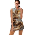thumbnail image 1 of Golden Dragon in Flight Sports Dresses Women Tennis Dress Outdoor Badminton Golf Quick-Drying And Breathable Sports Dress, 1 of 4