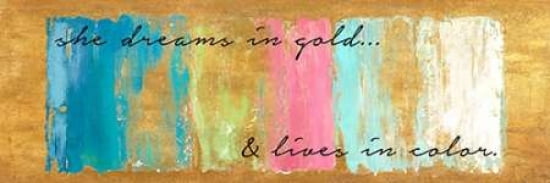 Golden Dreams Canvas Art - Patricia Pinto (12X36)