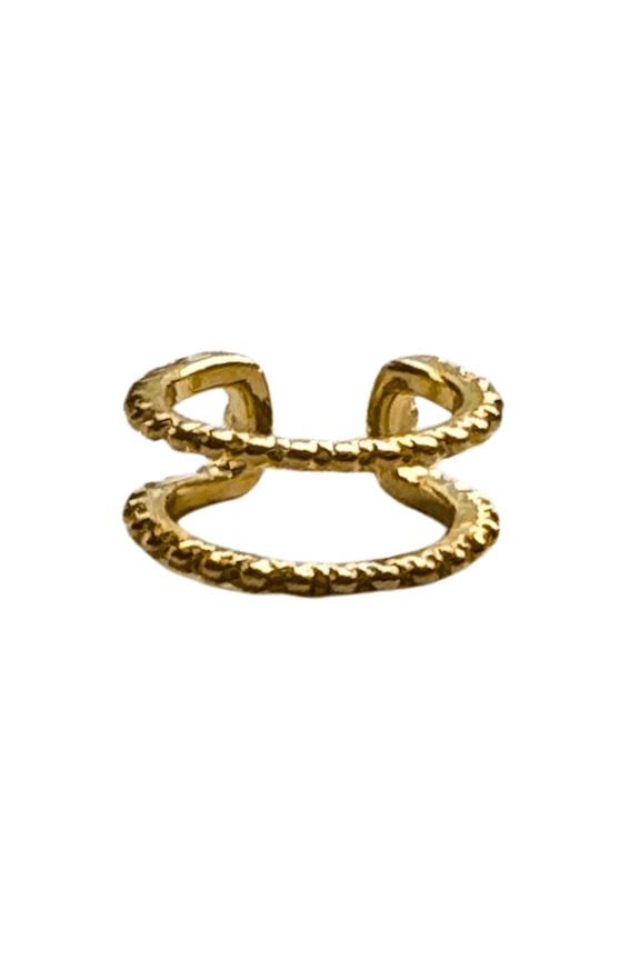 Golden Duo Ear Cuff - no piercing required gold