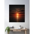 thumbnail image 1 of Golden Dusk On Midnight Canvas Poster Wall Art, Modern Wall Decor For Living Room Bedroom, 12x18 UNFRAMED, 1 of 3