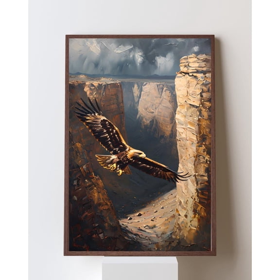 Golden Eagle Canyonlands – Majestic Bird Of Prey Raptor In Flight, Western Wildlife Wall Art, Birding For Outdoor Enthusiast Unframed Paper Print