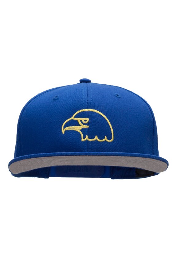 Golden Eagle Embroidered Cotton Twill Flat Bill Cap - Royal OSFM