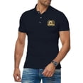 thumbnail image 1 of Golden Eagle Head Men's 100% Cotton Polo Short Sleeve T-Shirt, 1 of 16