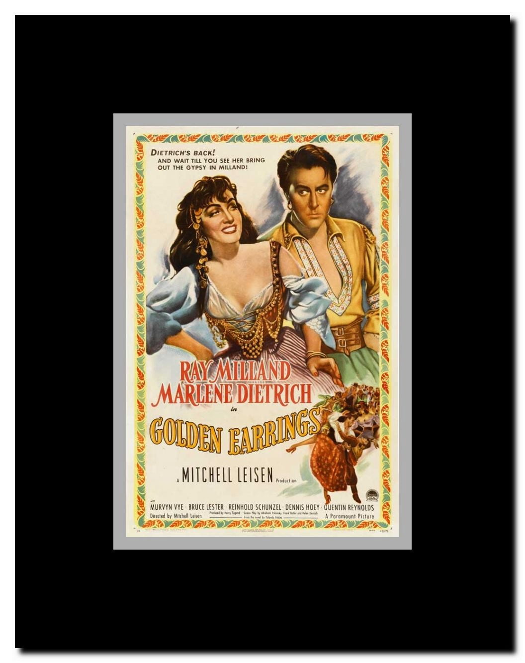 Golden Earrings Framed Movie Poster