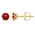 thumbnail image 1 of Golden Earrings S925 Sterling Silver Color Four Claw Moissanite Earrings Versatile Earrings, 1 of 5