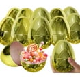 thumbnail image 1 of Golden Easter Eggs, 2.36'' Plastic 12 Pack Easter Metallic Gold Eggs Fillable, Bulk Surprise Eggs Golden Egg Fill for Candy Treats Easter Theme Party Festival Basket Stuffer Eggs Gift, 1 of 9