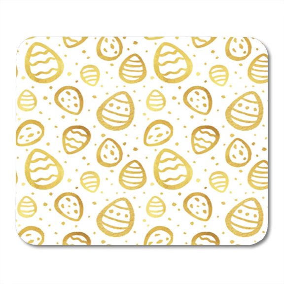 Golden Easter Eggs and Specks Flecks Spots Free Gold Uneven Speckles Blobs Dots Mousepad Mouse Pad Mouse Mat 9x10 inch