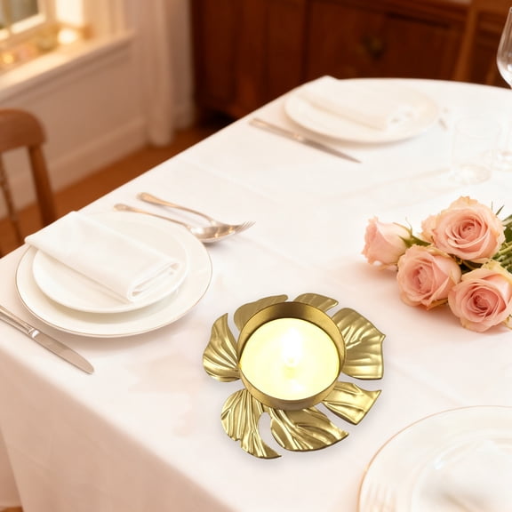 Golden Eggshell Aromatherapy Candle Cups,Golden Leaf Candlestick, Ironwork Hollowed-Out Candlestick,Soy Wax Scented Candles In Iron Holders For Birthday, Valentine'S Day, And Relaxation Gift Giving