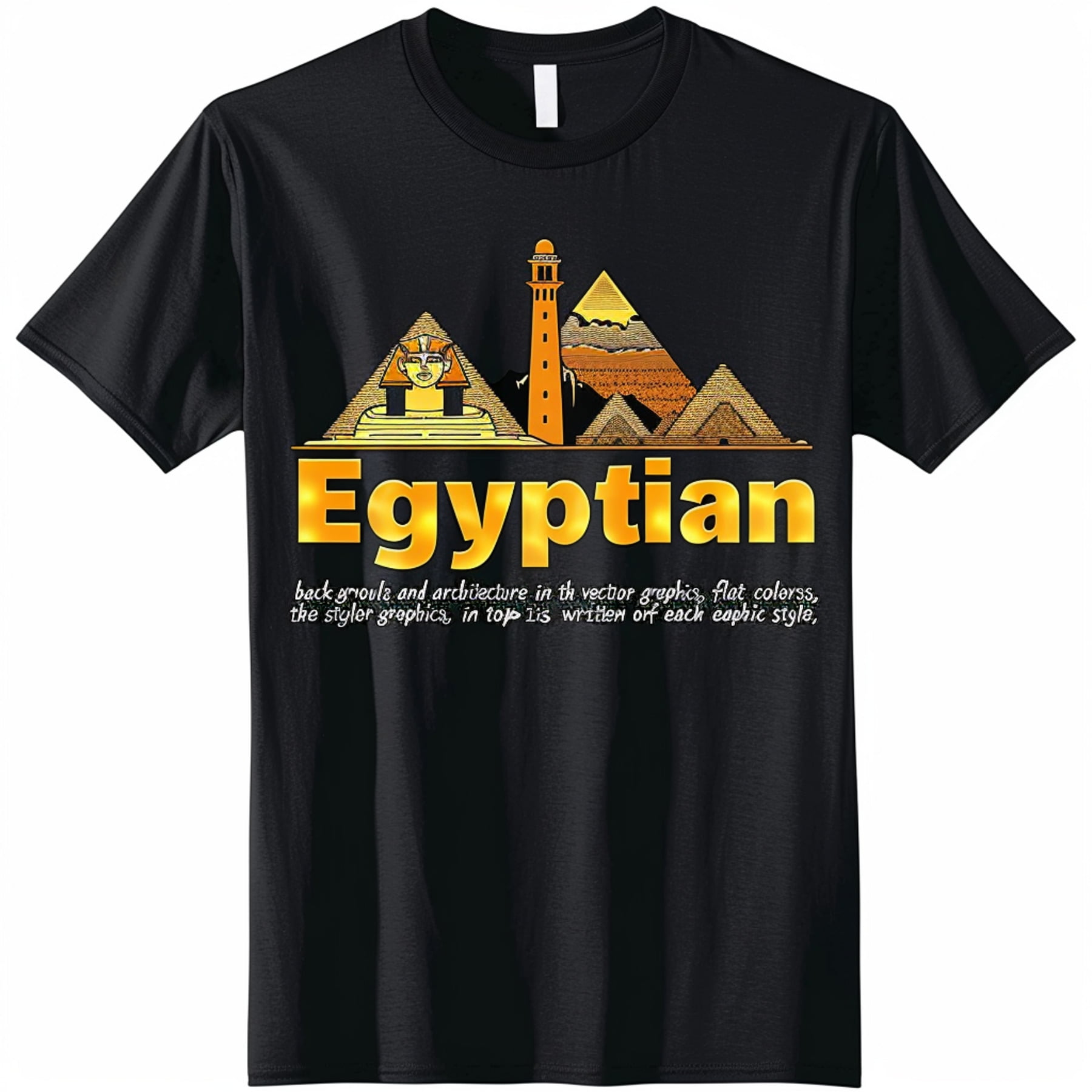 Golden Egypt: Vector Graphic TShirt with Egyptian Symbols and ...