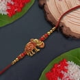 thumbnail image 1 of Golden Elephant Rakhi With Red Thread, 1 of 1