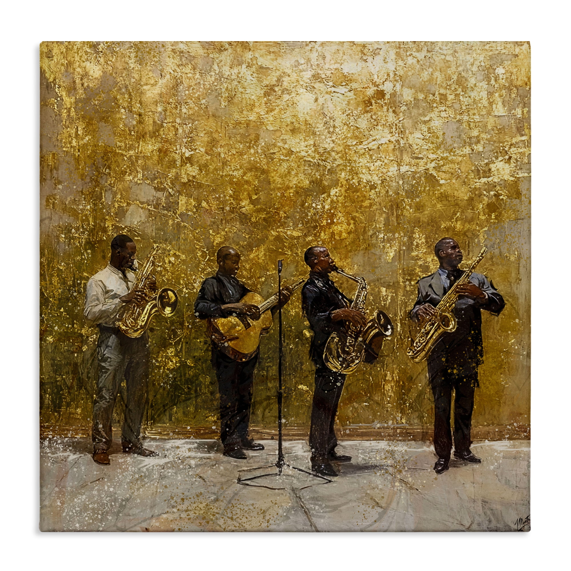 Golden Era Jazz Musicians Canvas Wall Art, design by Marta Wiley