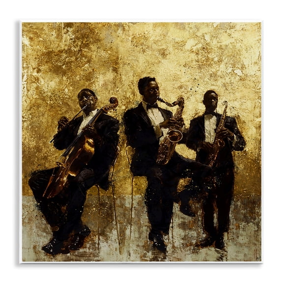 Golden Era Musicians Abstraction Wall Plaque Art, design by Marta Wiley