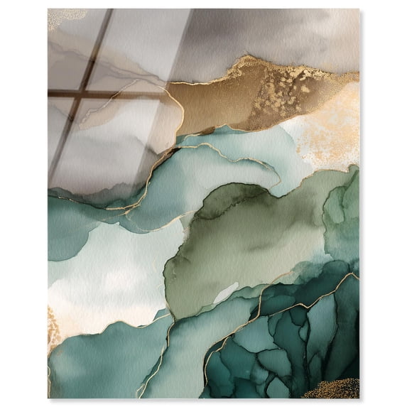 Golden Estuary III Acrylic Print Nature Decor by Art Remedy, Ready to Hang, 16 x 20