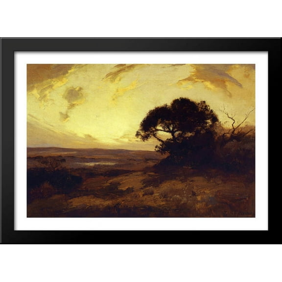 Golden Evening, Southwest Texas 40x28 Large Black Wood Framed Print Art by Robert Julian Onderdonk