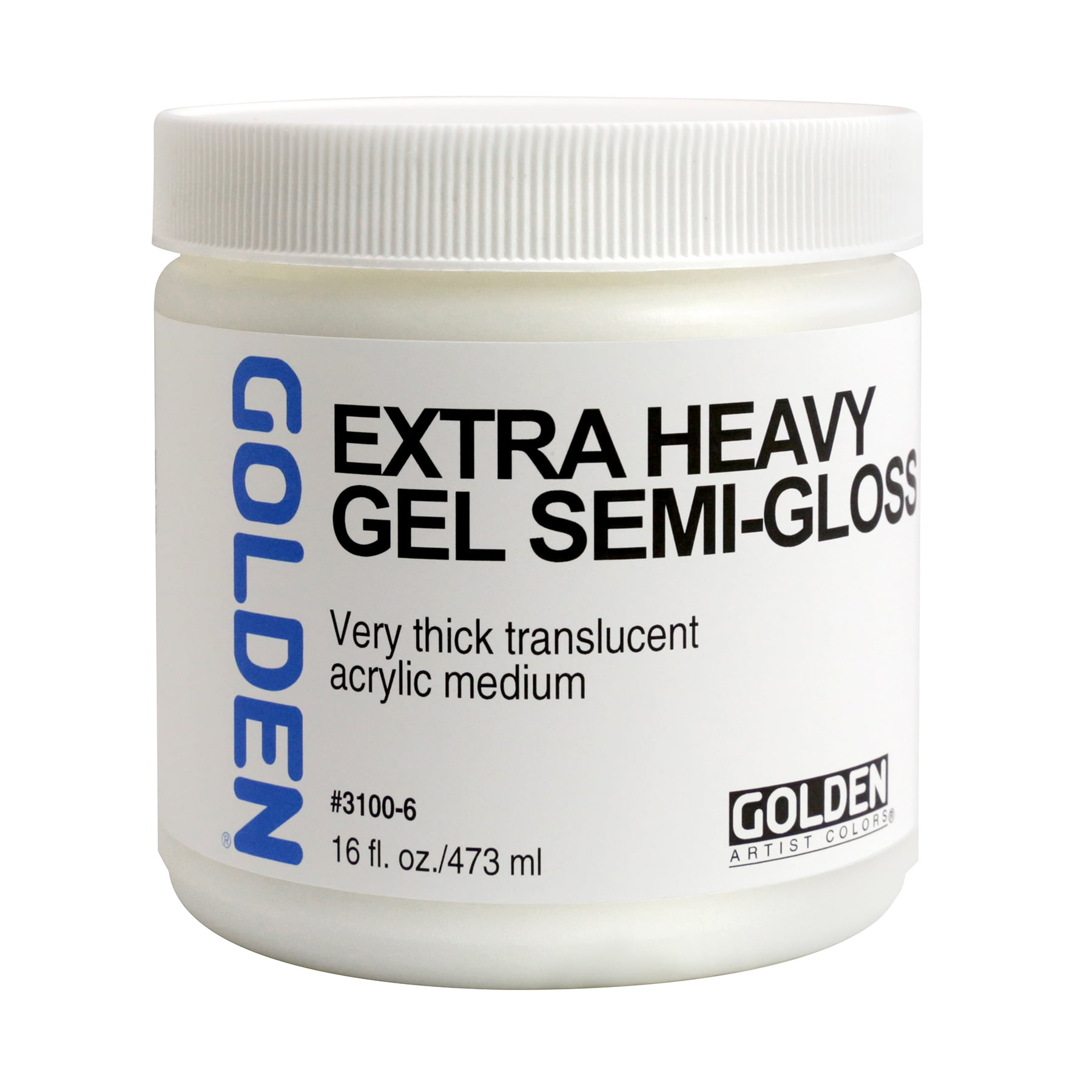 Golden Extra Heavy Acrylic Gel Medium SemiGloss, 16 oz jar
