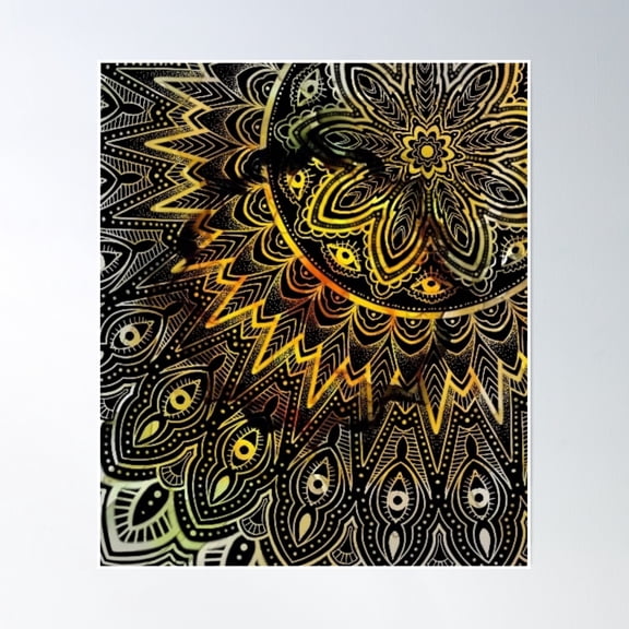 Golden Eye Poster Wall Art, Modern Wall Decor, 12x18 UNFRAMED