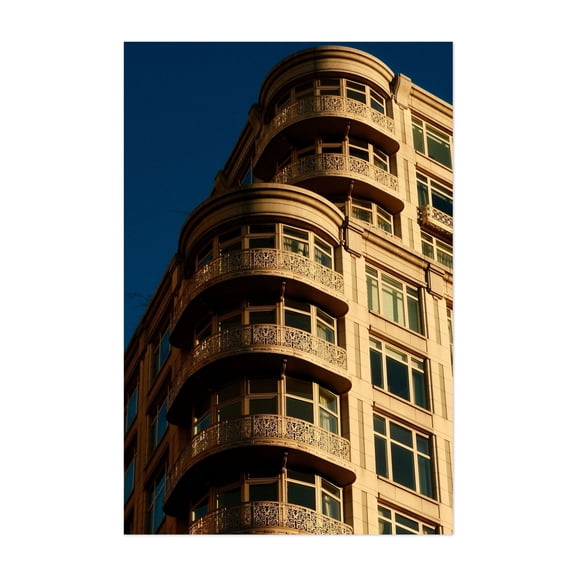 Golden Facade - Manhattan New York Photography Architecture Cityscape Art Deco Vintage Geometric Modern Art Skyline Unframed Wall Art Print 4 x 6 inches