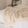thumbnail image 1 of Golden Faux Fur Shine Cozy Shimmery Soft Fuzzy  Blanket/ Coverlet/ Quilt/ Throw/ Bedspread/ Bedcover, 1 of 9
