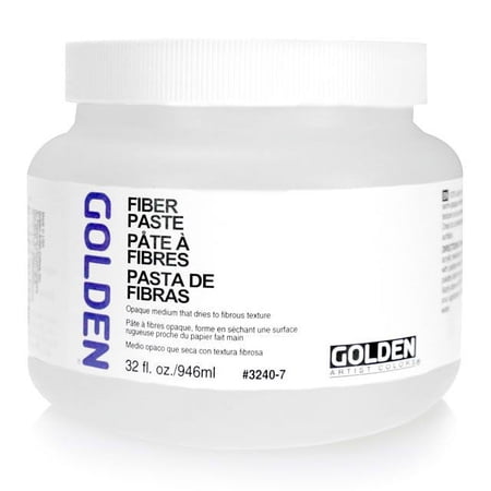 Fiber Paste by GOLDEN, 32 fl. oz. Jar, Professional Acrylic Paste Medium, Opaque