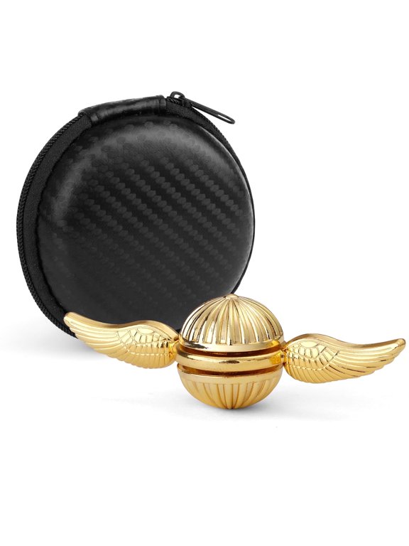 Gold Fidget Spinner for Kids Adults, Orb Sphere Hand Finger Spinner, Metal Fingertip Gyro Stress Relief Anti Anxiety Desk Birthday Gift