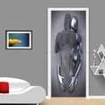 thumbnail image 1 of Golden Figure Statue Door Sticker Romantic Abstract Couple Metal Wallpaper Home r 3D Self-adhesive Bedroom Living Room Door, 1 of 6
