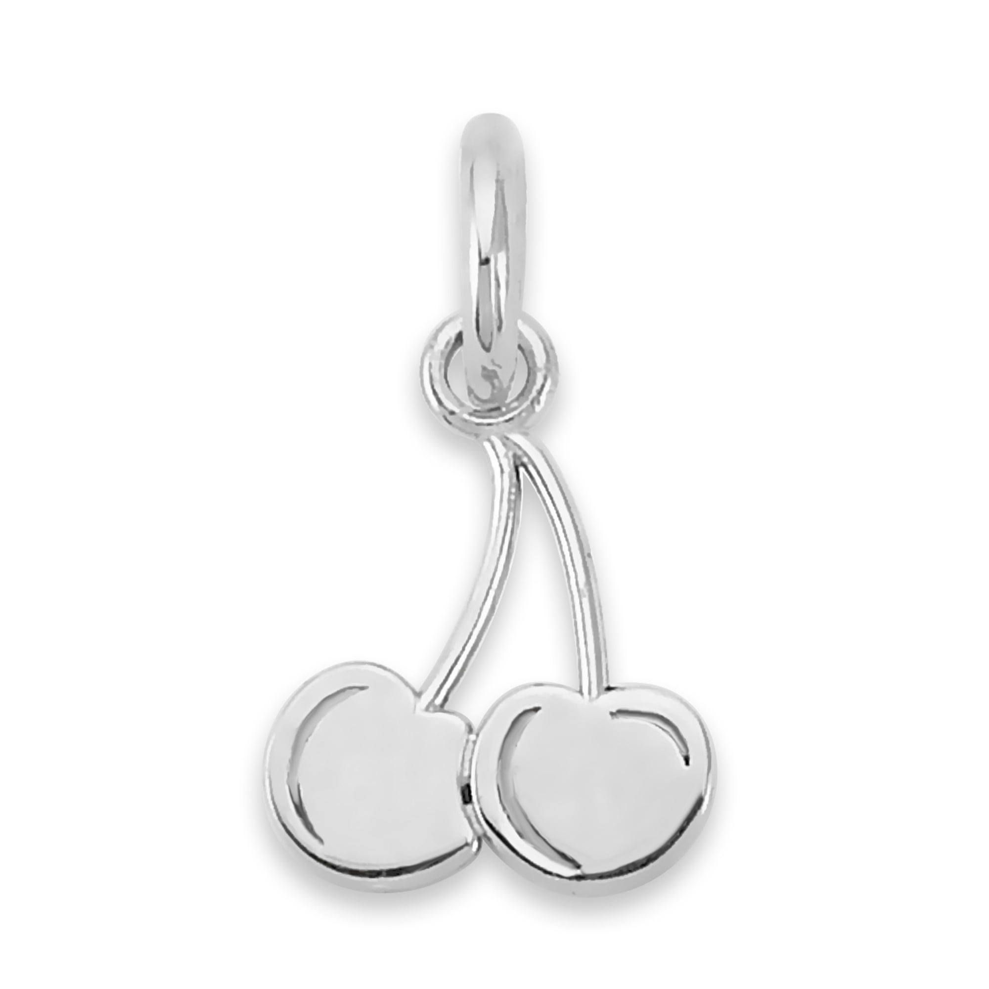 Golden Fire 925 Sterling Silver Cherry Charm - Symbol Fruit Jewelry Gifts for Her