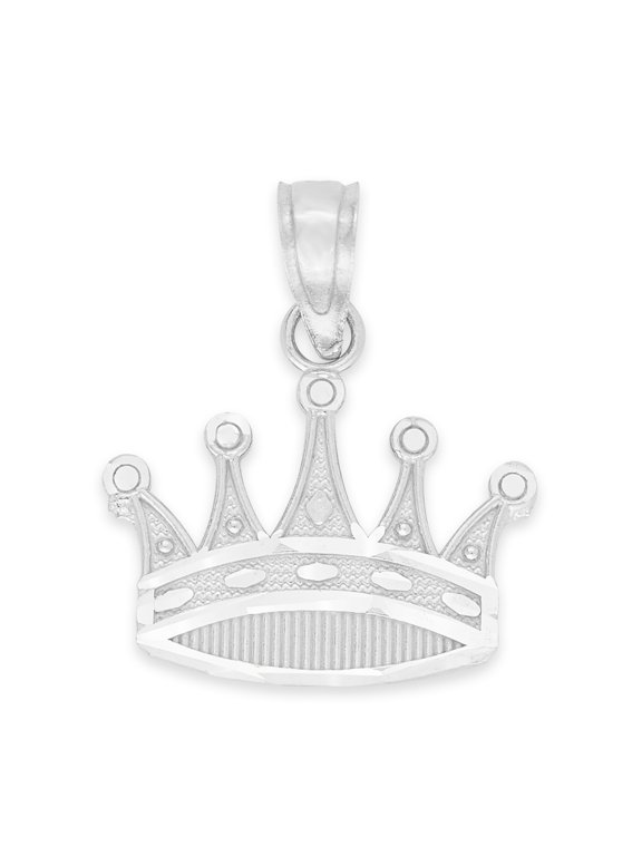 925 Sterling Silver Crown Pendant Necklace - Cute Gifts for Her