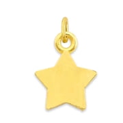 Golden Fire Solid 10k Gold Star Charm - Symbolic Jewelry Gifts for Women
