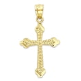 thumbnail image 1 of Golden Fire Solid 14k Gold Cross Pendant Necklace - Christian Jewelry Gifts for Women, 1 of 5