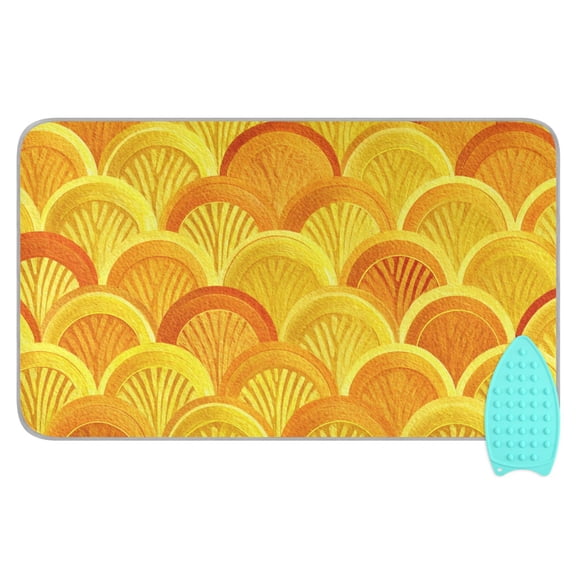 Golden Fish Scales Ironing Mat Blanket Portable Travel Ironing Pad Heat Resistant Pad 47.2" x 27.6